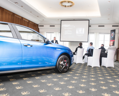 Stelvio Alfa Romeo Eventagentur Werbeagentur Wien Klagenfurt Fahrzeugpräsentation Präsentation Vortrag